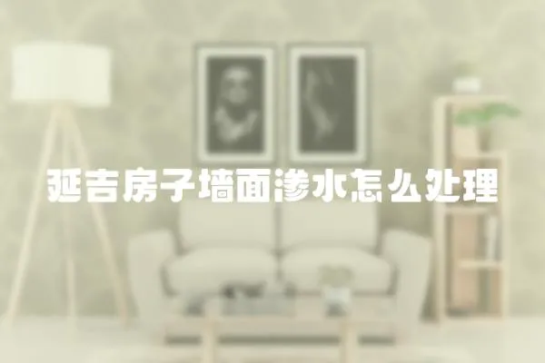 延吉房子墻面滲水怎么處理