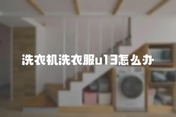 洗衣機洗衣服u13怎么辦