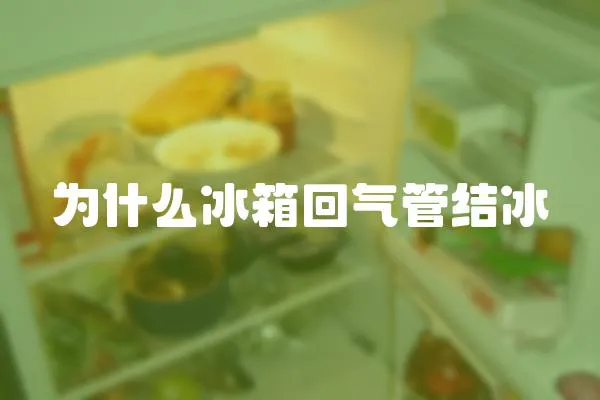 為什么冰箱回氣管結冰