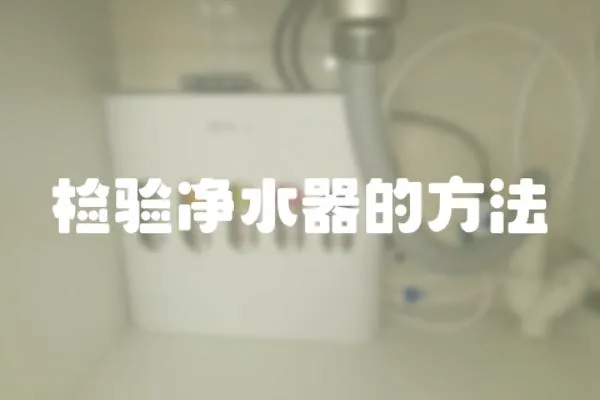 檢驗凈水器的方法