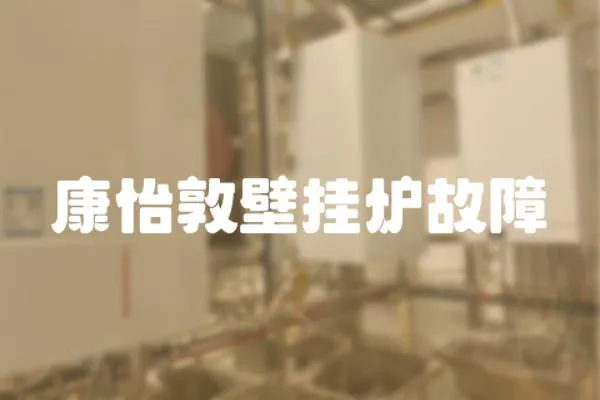 康怡敦壁掛爐故障