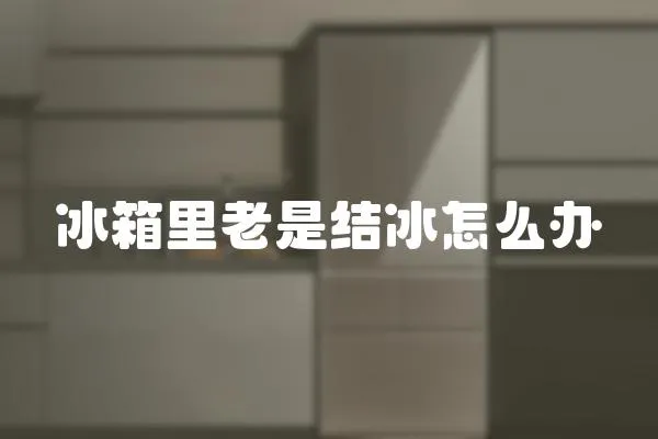 冰箱里老是結(jié)冰怎么辦