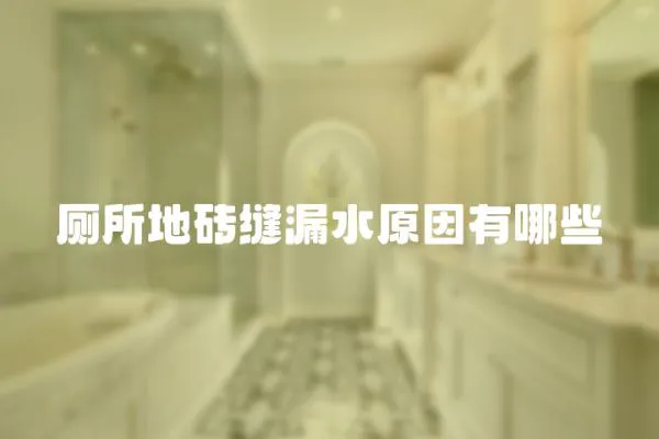 廁所地磚縫漏水原因有哪些