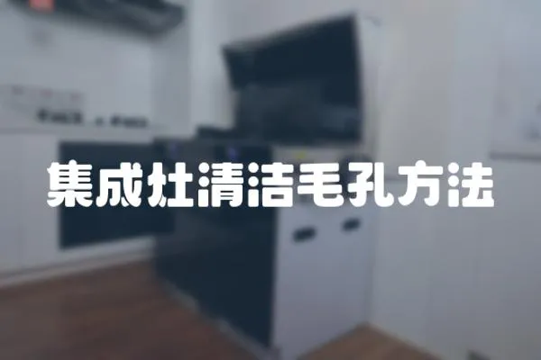 集成灶清潔毛孔方法