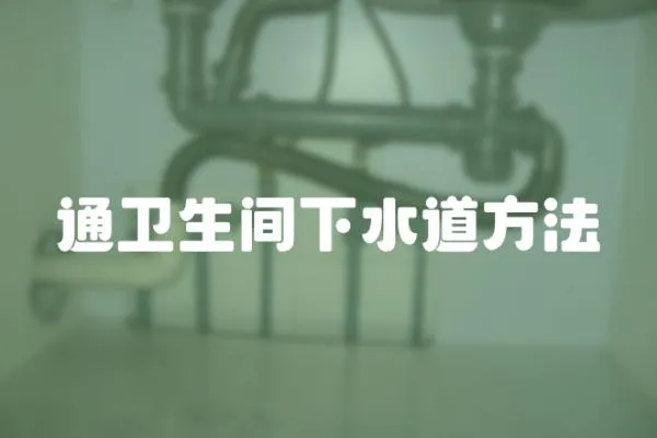 通衛生間下水道方法