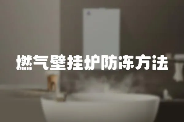燃氣壁掛爐防凍方法