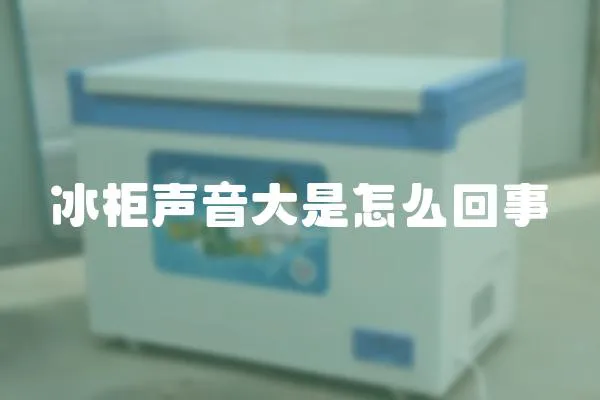 冰柜聲音大是怎么回事