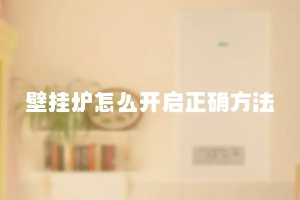 壁掛爐怎么開啟正確方法