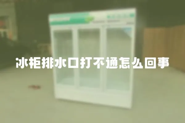 冰柜排水口打不通怎么回事