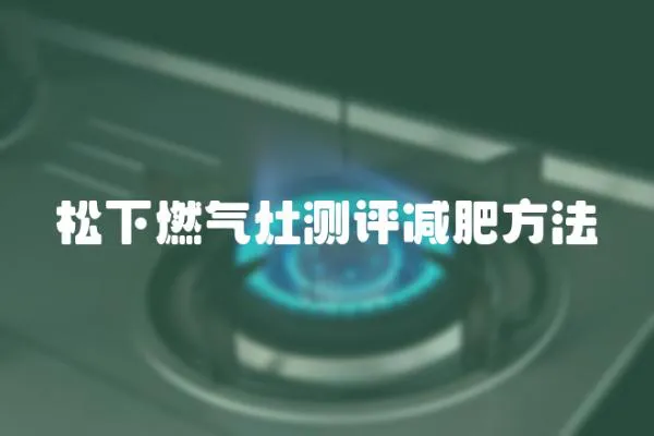 松下燃氣灶測評減肥方法