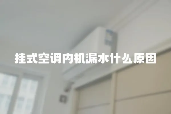 掛式空調內機漏水什么原因
