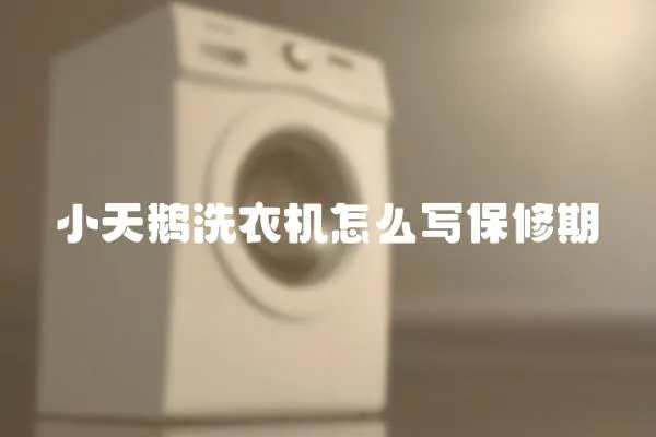 小天鵝洗衣機怎么寫保修期