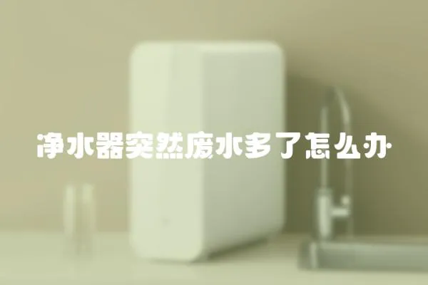 凈水器突然廢水多了怎么辦