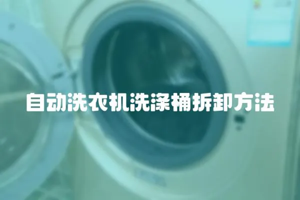 自動洗衣機洗滌桶拆卸方法