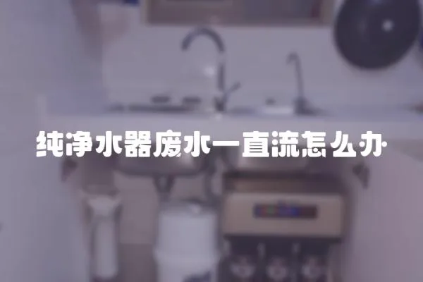 純凈水器廢水一直流怎么辦