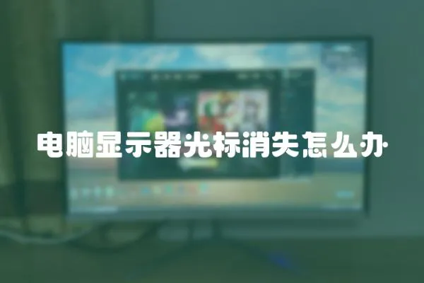 電腦顯示器光標消失怎么辦