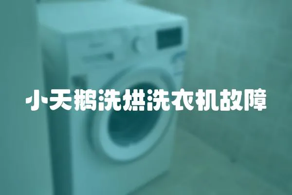 小天鵝洗烘洗衣機故障