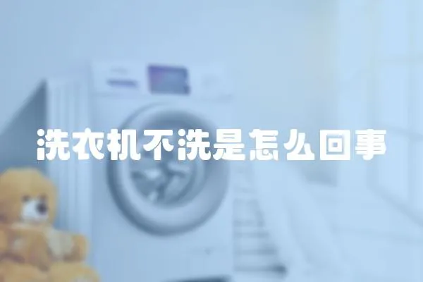 洗衣機不洗是怎么回事