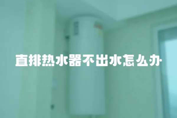直排熱水器不出水怎么辦