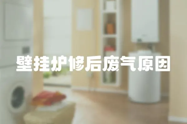 壁掛爐修后廢氣原因