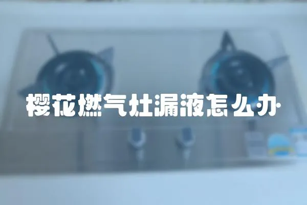 櫻花燃氣灶漏液怎么辦