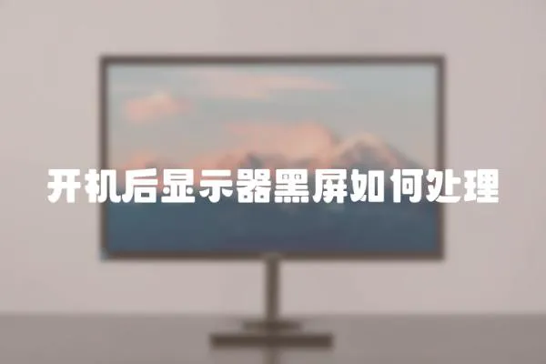 開機(jī)后顯示器黑屏如何處理