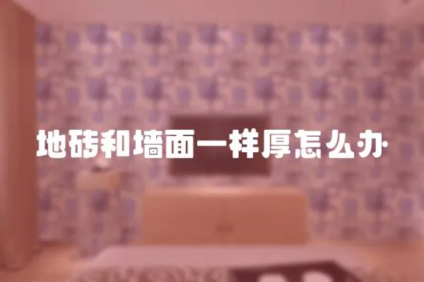 地磚和墻面一樣厚怎么辦