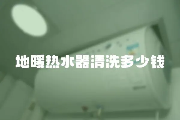 地暖熱水器清洗多少錢