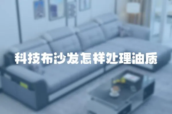 科技布沙發怎樣處理油質