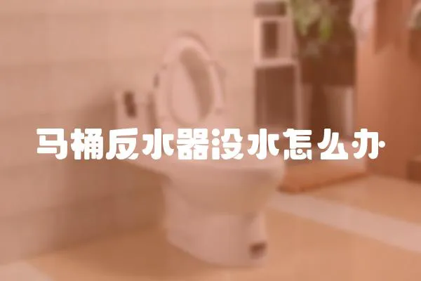馬桶反水器沒(méi)水怎么辦