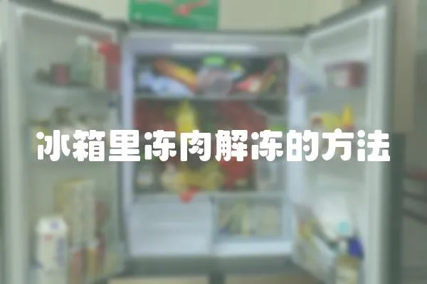 冰箱里凍肉解凍的方法