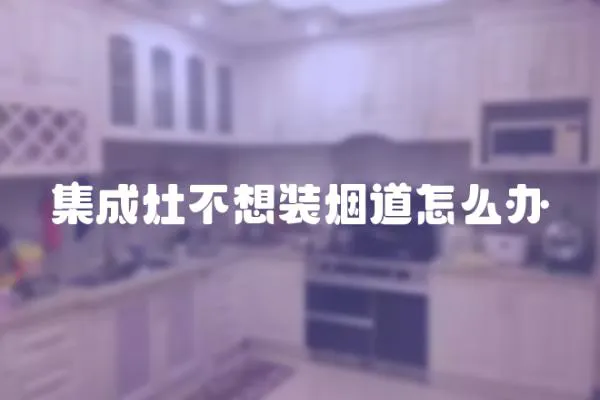 集成灶不想裝煙道怎么辦