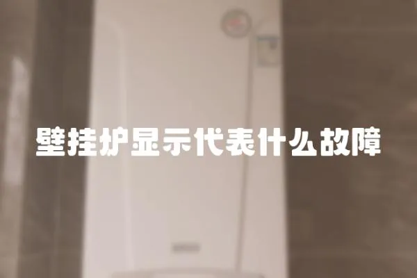 壁掛爐顯示代表什么故障