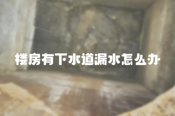樓房有下水道漏水怎么辦
