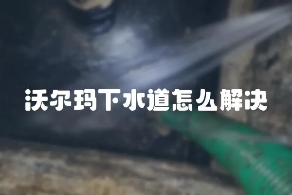 沃爾瑪下水道怎么解決
