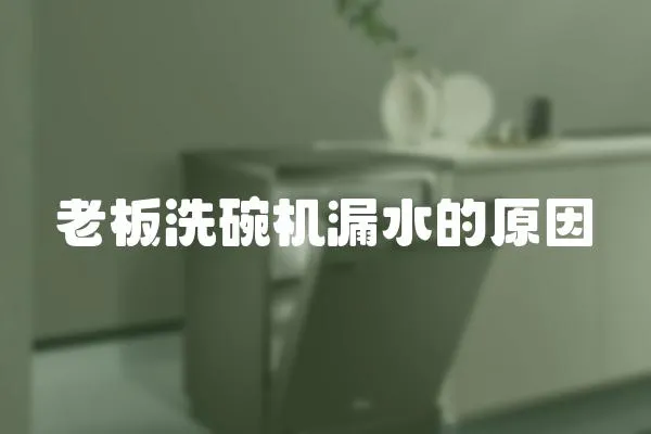 老板洗碗機漏水的原因
