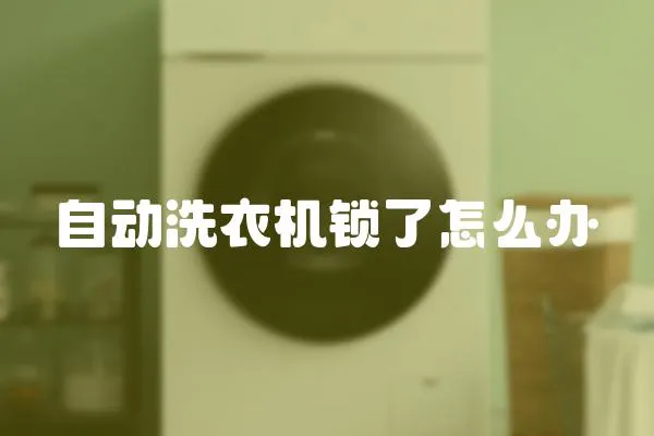 自動洗衣機鎖了怎么辦