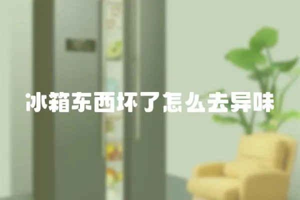 冰箱東西壞了怎么去異味