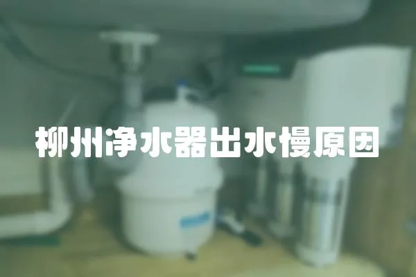 柳州凈水器出水慢原因