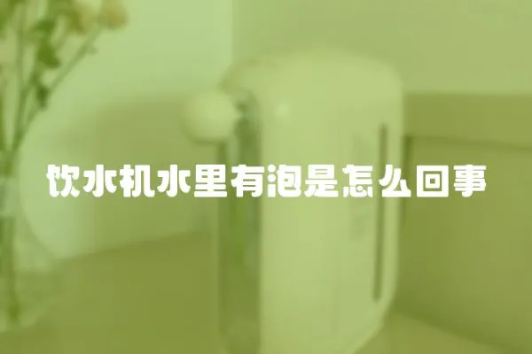 飲水機(jī)水里有泡是怎么回事