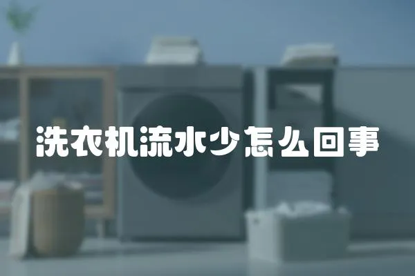 洗衣機流水少怎么回事
