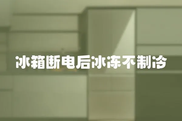 冰箱斷電后冰凍不制冷