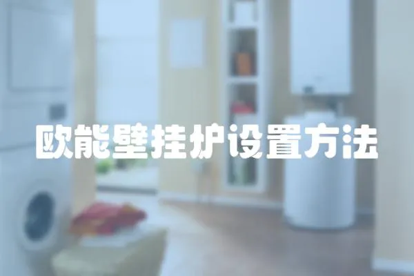 歐能壁掛爐設(shè)置方法