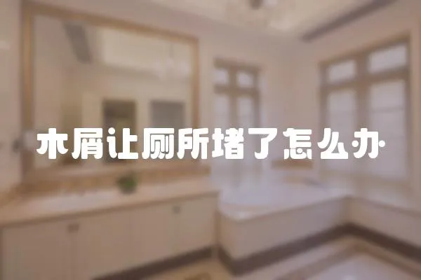 木屑讓廁所堵了怎么辦