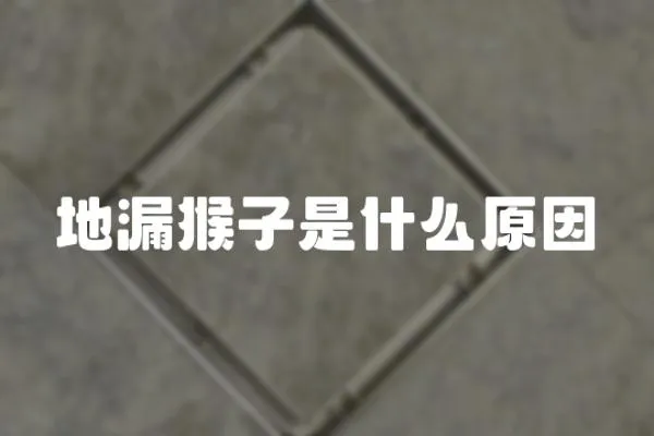 地漏猴子是什么原因