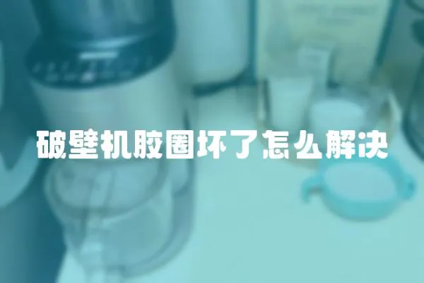 破壁機膠圈壞了怎么解決