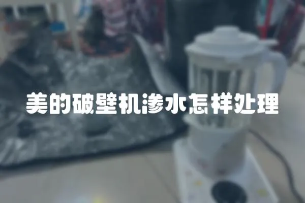 美的破壁機(jī)滲水怎樣處理