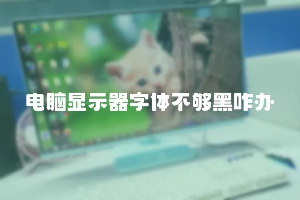 電腦顯示器字體不夠黑咋辦