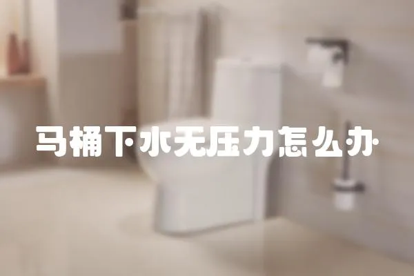 馬桶下水無壓力怎么辦