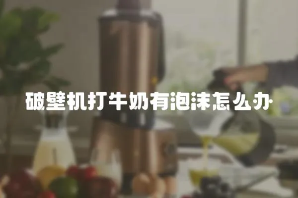 破壁機打牛奶有泡沫怎么辦